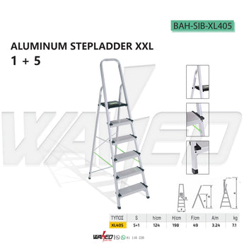 Aluminium StepLadder XXL- 6Step