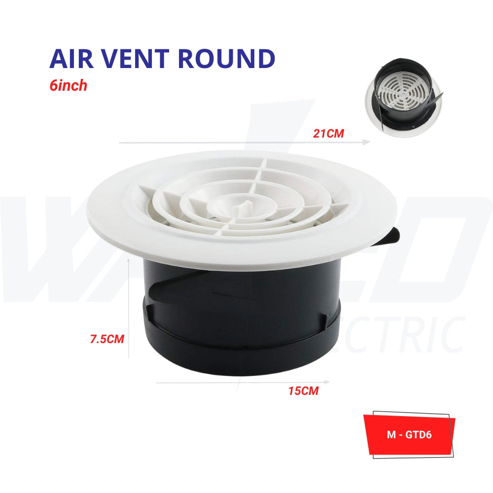 Round Air Vent Cover –  4 5 & 6 Inch