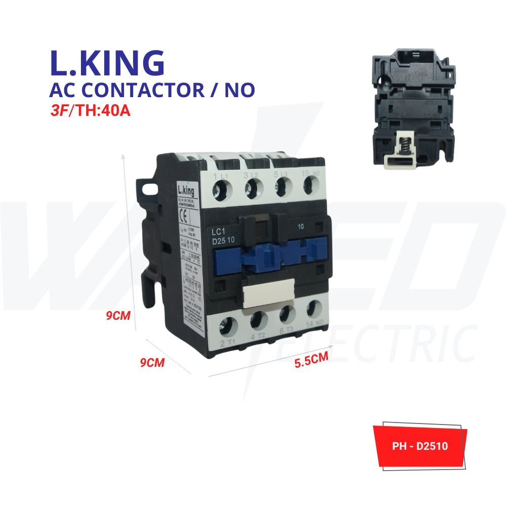 Contactor - 3f 40A NO - AC - L.KING