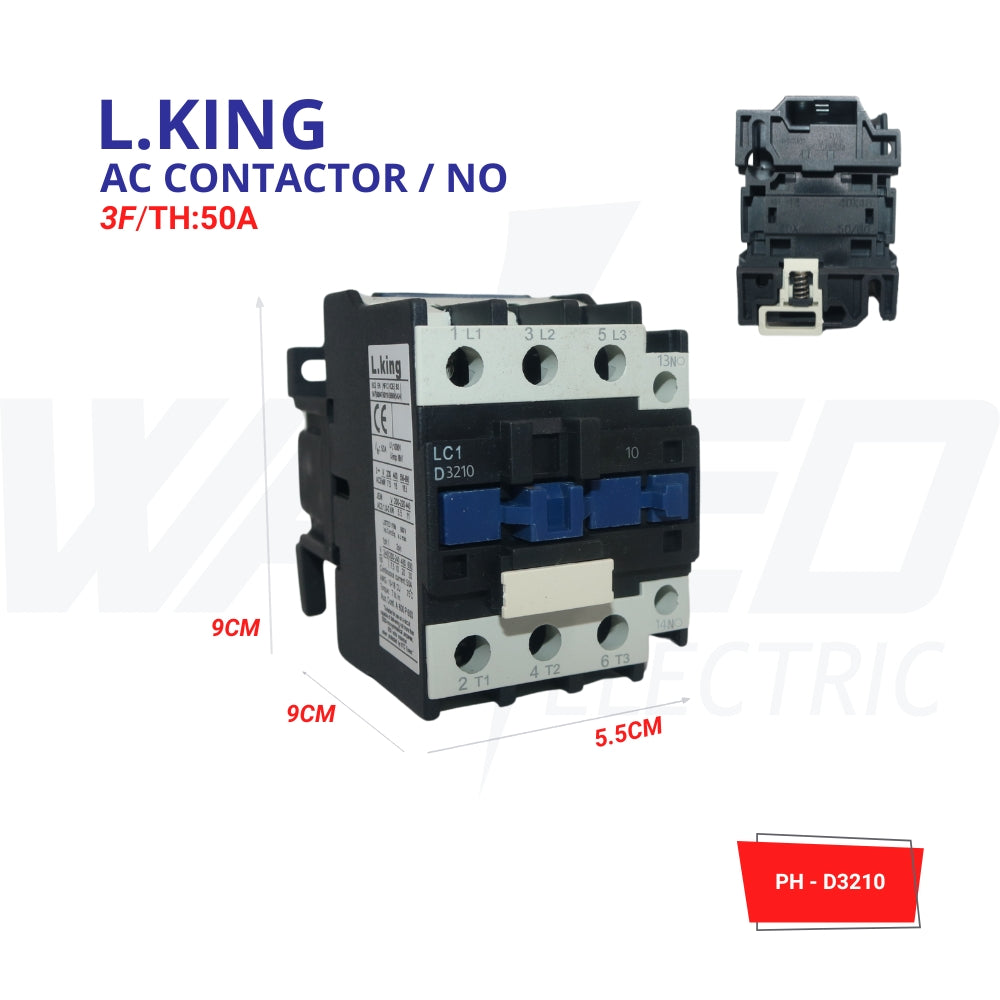 Contactor - 3f 50A NO - AC - L.KING