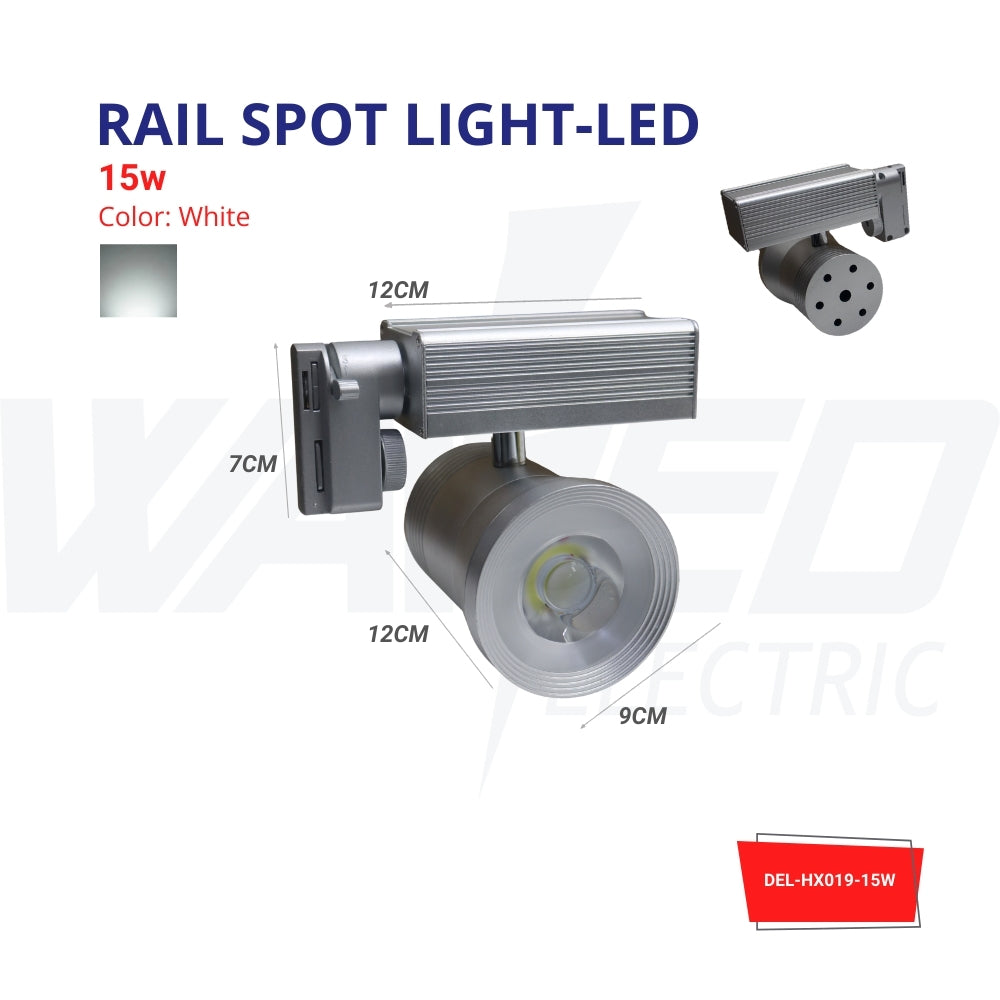 Rail Spot Light Led - 15w - Silver