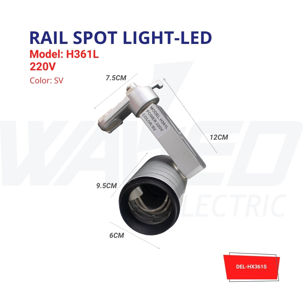 Rail Spot Light - Silver - N.General