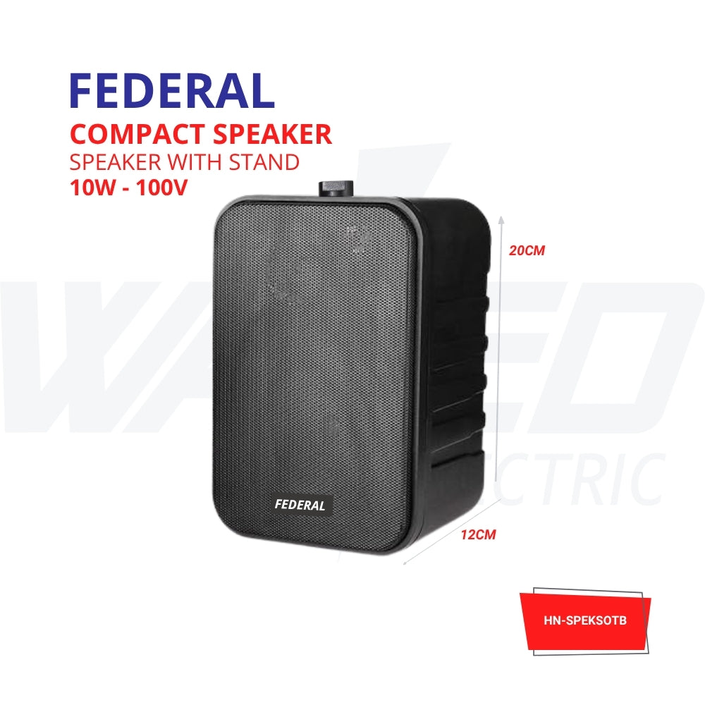FEDERAL Compact Speaker with Stand – 10W, 100V