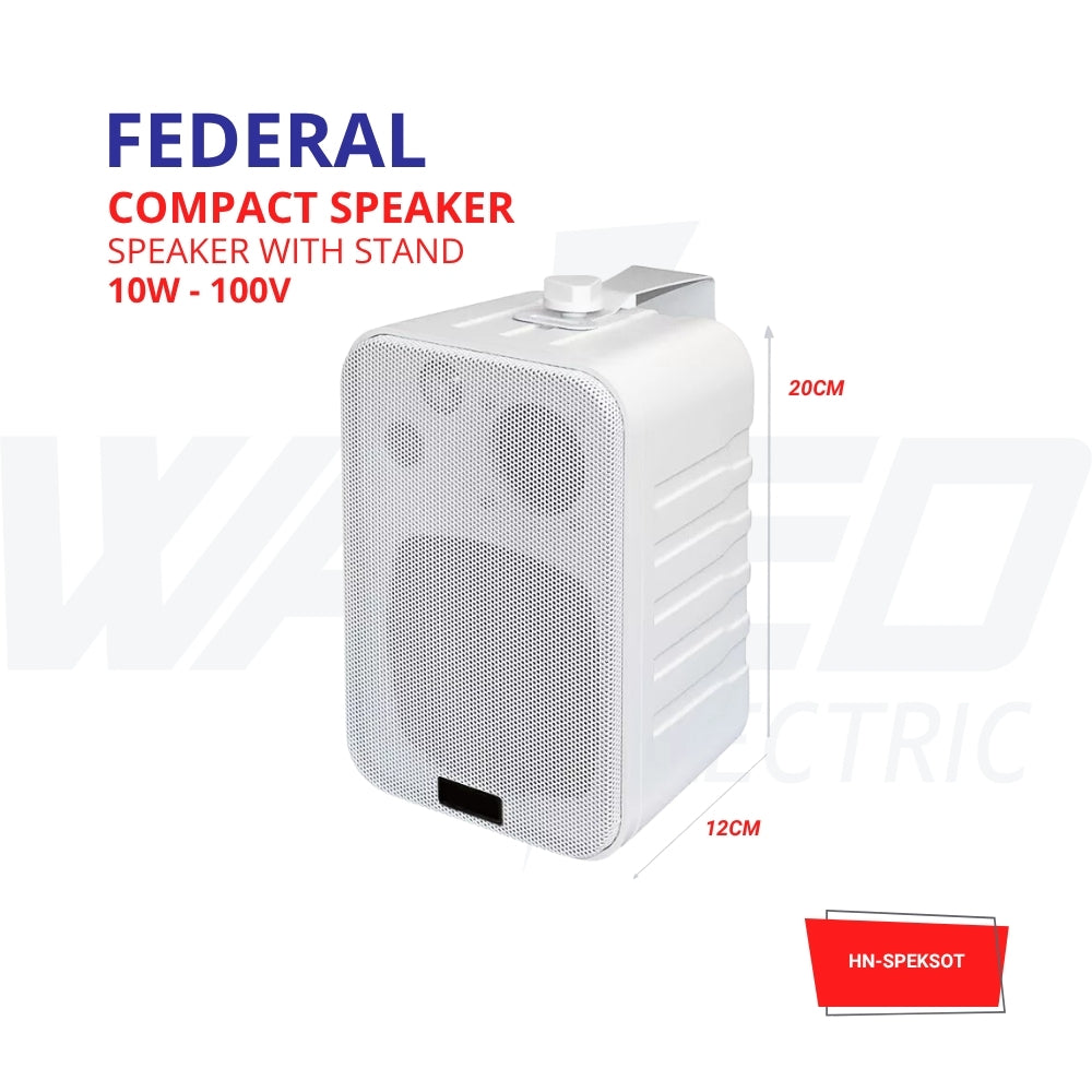 FEDERAL Compact Speaker with Stand – 10W, 100V