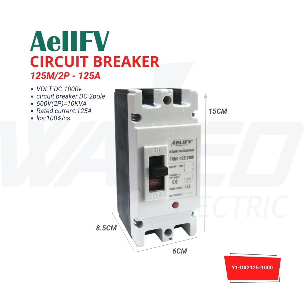 Circuit Breaker - 2P125A/1000VDC - AellFV
