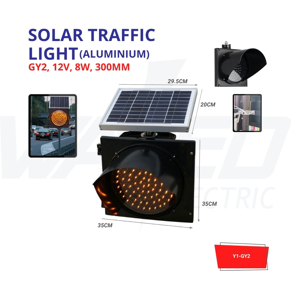 Solar Traffic Light - 8w - 12v