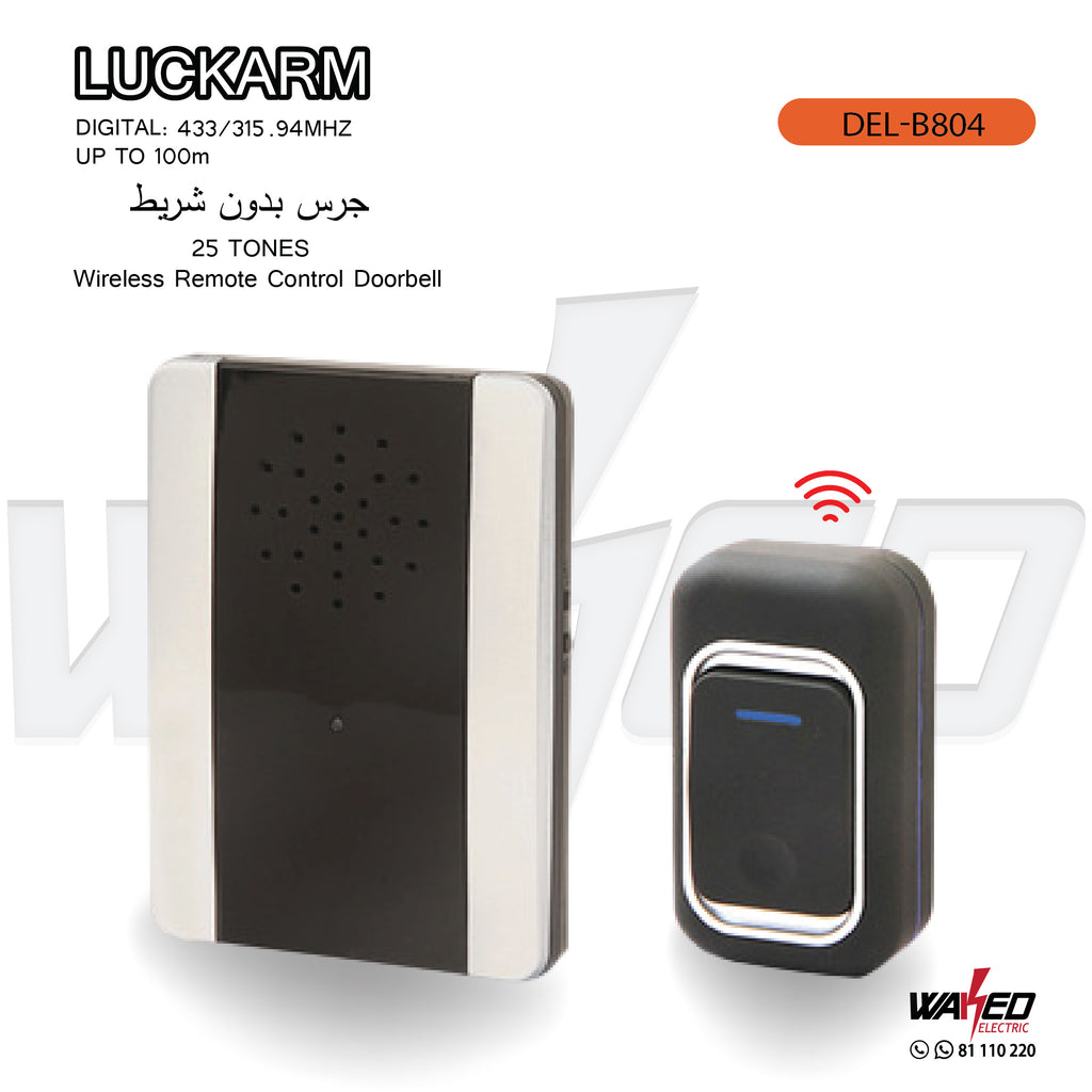 Wireless Doorbell - 25 Tones - Up To 100m