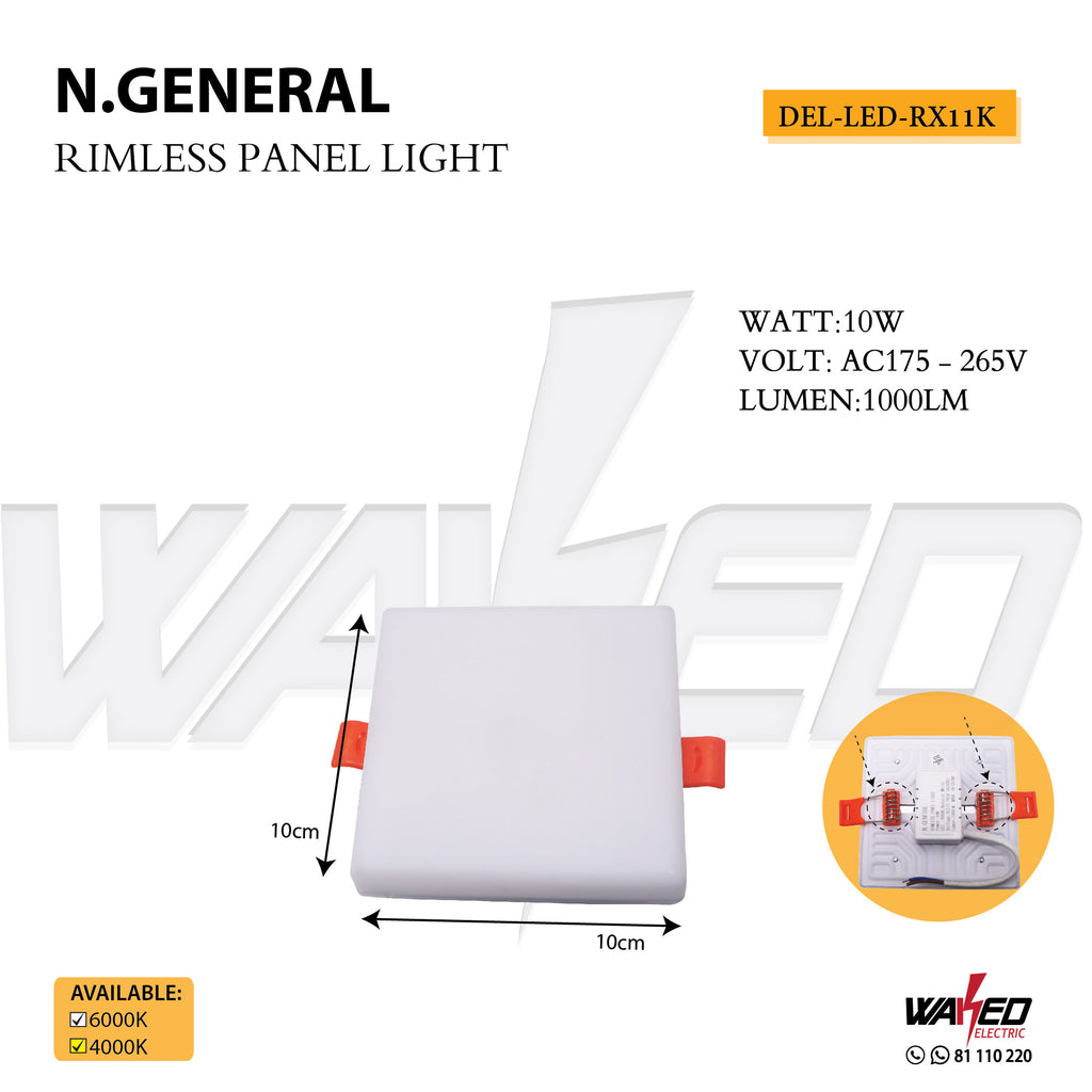 Rimless Spot Light - 10Watt  - Sqaure