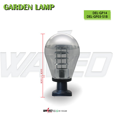 Garden Outdoor Lighting - Silver - With Base