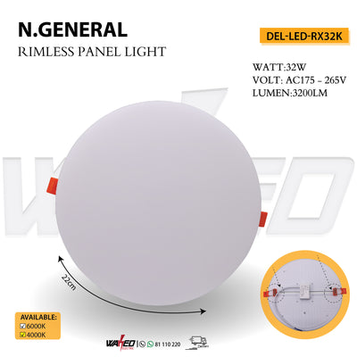Rimless Spot Light - 32Watt  Round