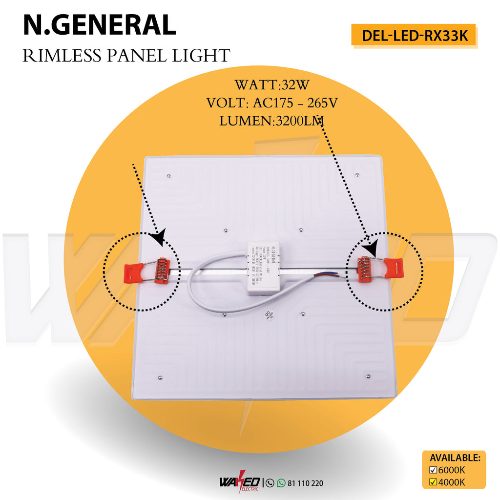 Rimless Spot Light - 32Watt - Sqaure