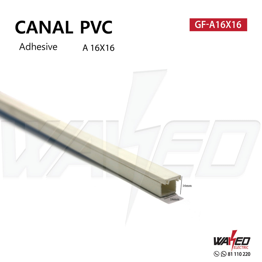 Canal Pvc - 16X16 - 1m - Adhesive