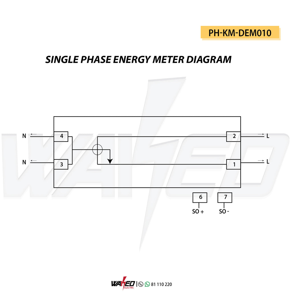 Single Phase KWH Meter - 1 Module -40A