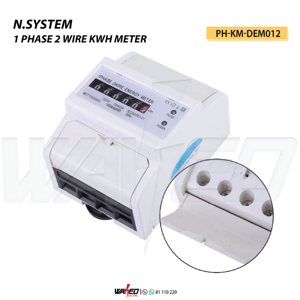 Single Phase/2 Wire KWH Meter - 10(60)A