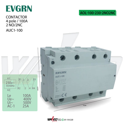 Contactor - 4P100A - 2NO/2NC