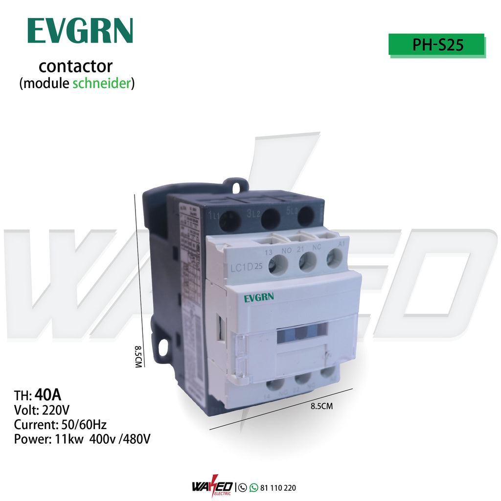 Contactor - D25/40A - EVGRN