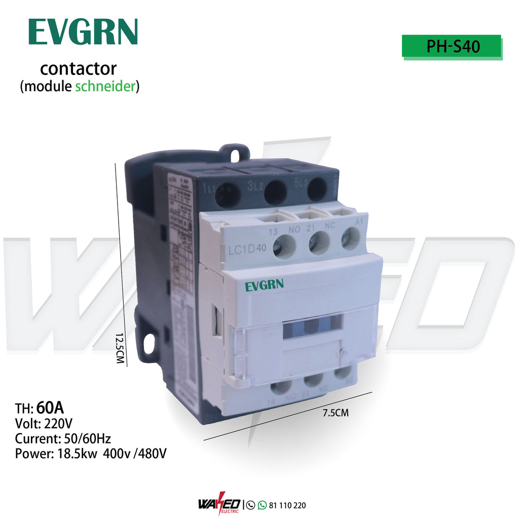 Contactor - D40/60A - EVGRN