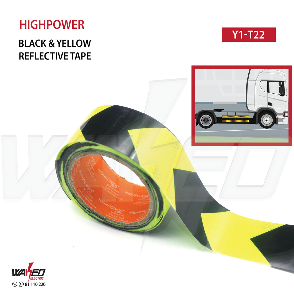 Reflective Tape-Black Yellow- 5m
