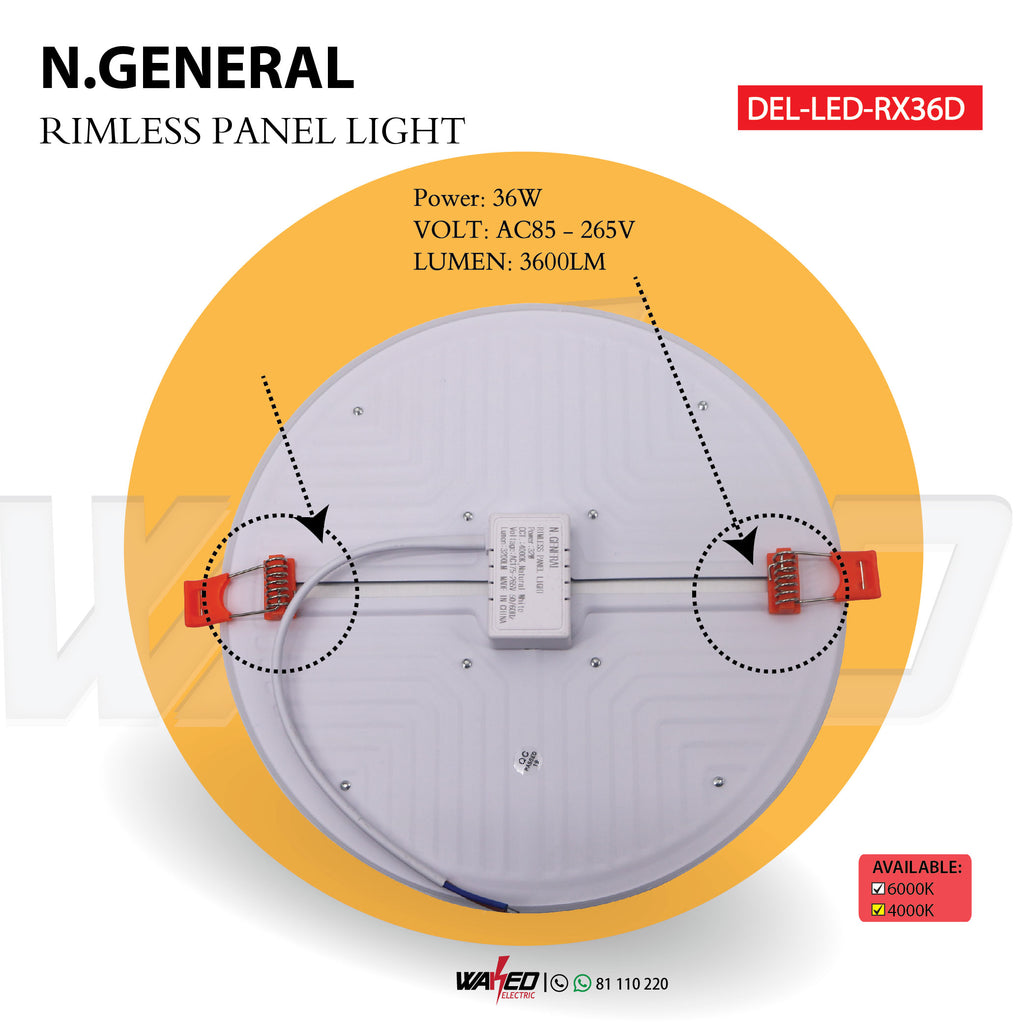 Rimless Spot Light - 36Watt  Round