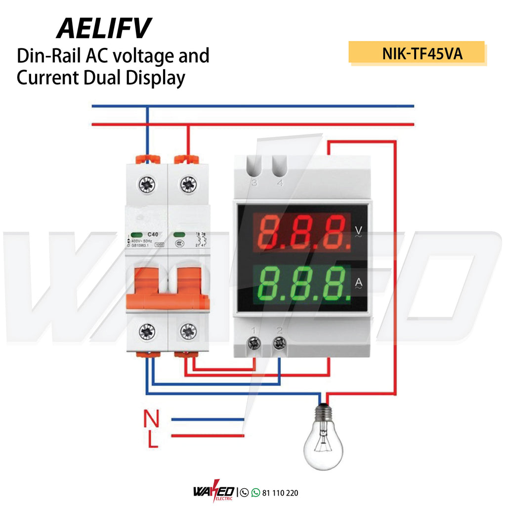 Digital Meter AC - VOLT-AMP - With Coil