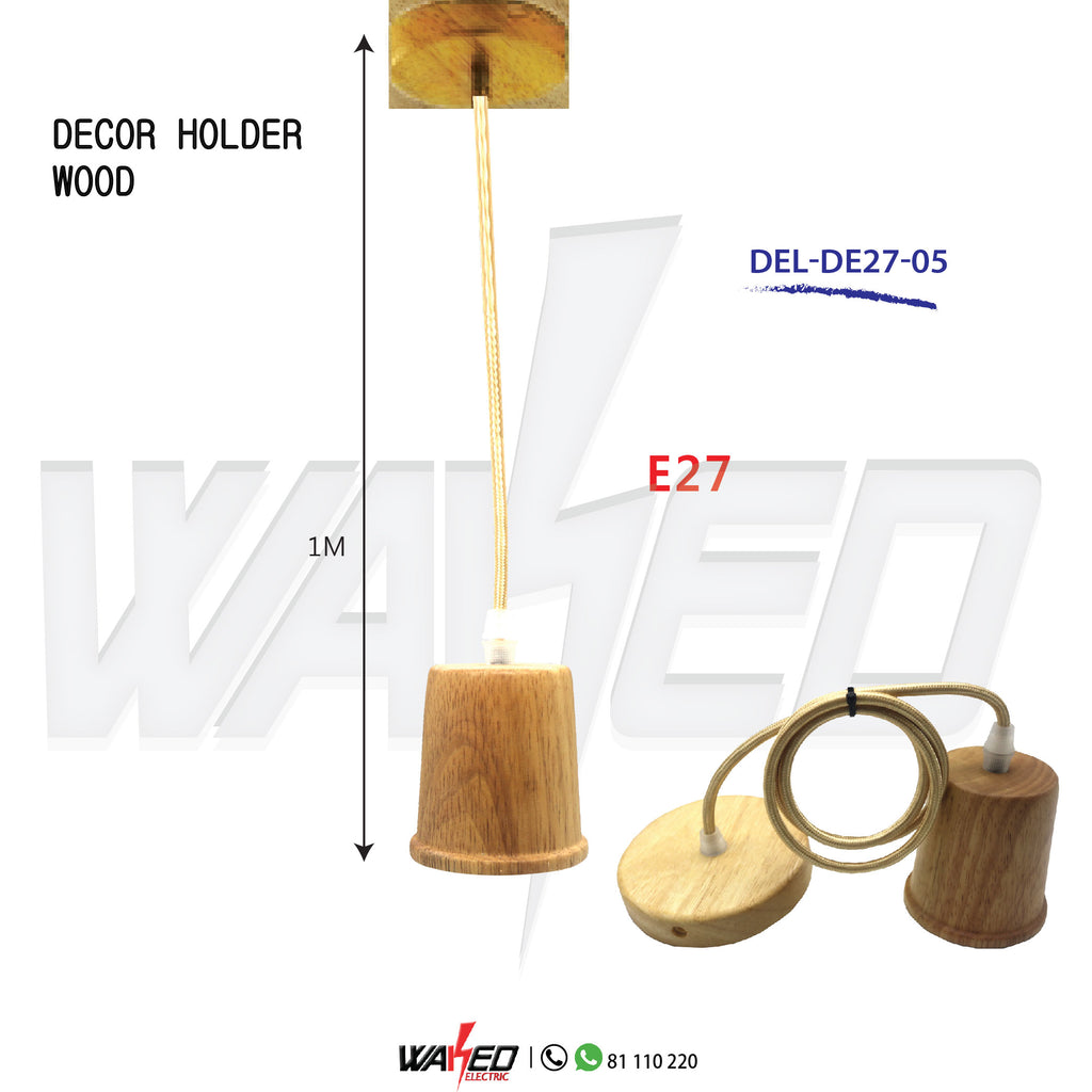 Holder-E27 - Wood