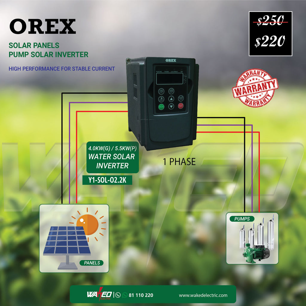 Water Solar Pump Inverter - 2.2KW - OREX