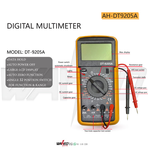 Digital Multimeter - DT9205A