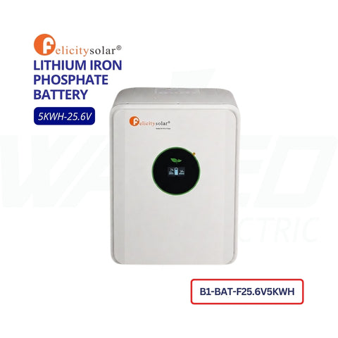 Felicity Solar Lithium Iron Phosphate Battery - 5kWh - 25.6V