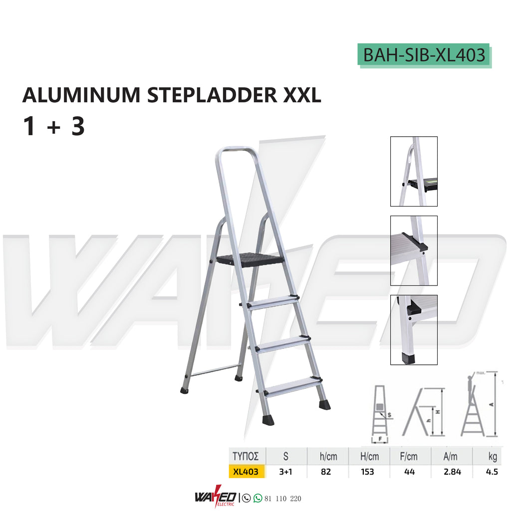 ALUMINIUM STEPLADDER XXL- 4STEP