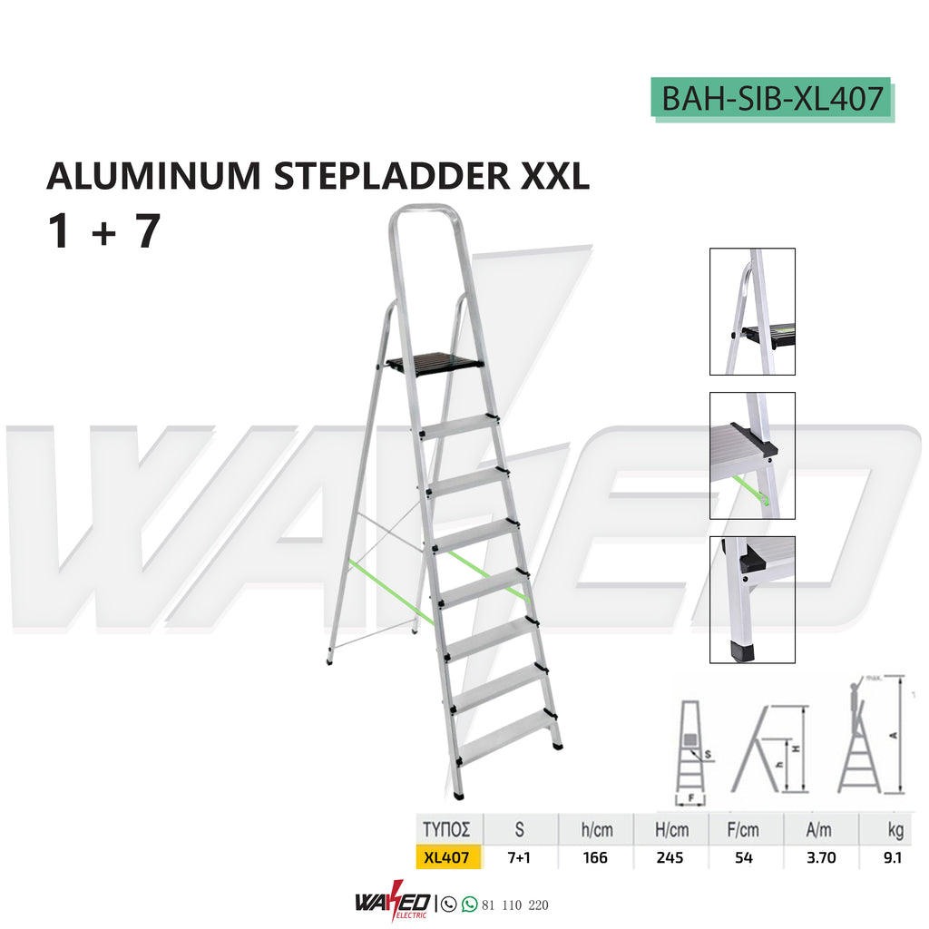 Aluminium StepLadder XXL- 8Step