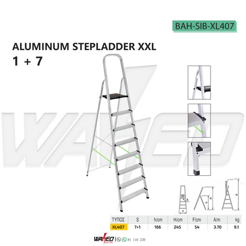 Aluminium StepLadder XXL- 8Step