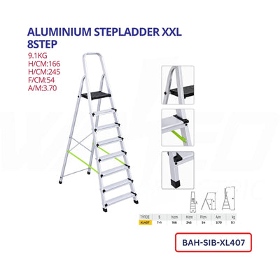 Aluminium StepLadder XXL- 8Step