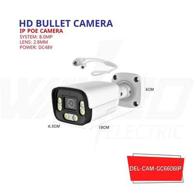 HD Bullet IP PoE Security Camera – 8MP