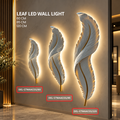 Leaf LED Wall Light | White & Gold