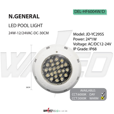 POOL LIGHT - 24W-12V - N.GENERAL