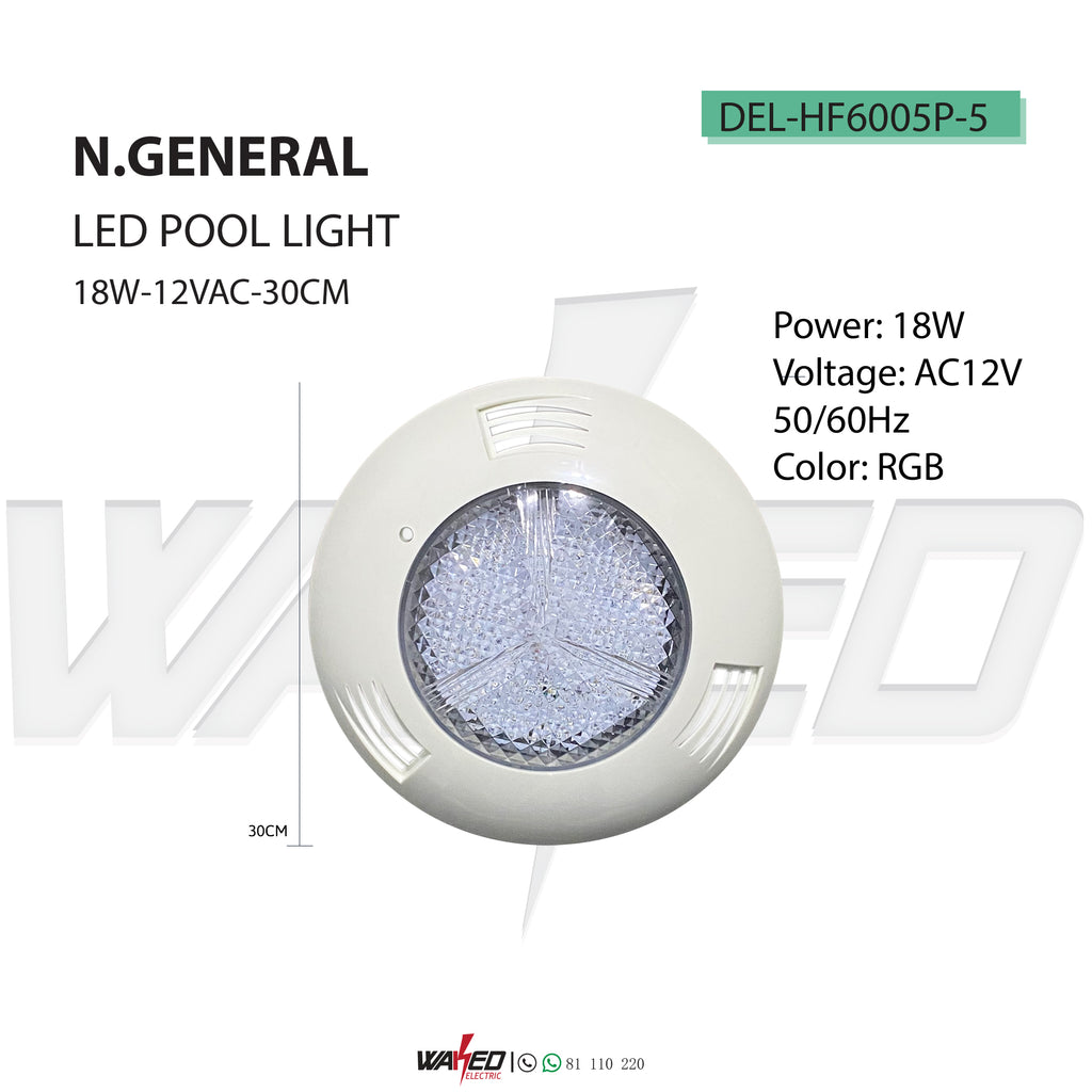 Pool light LED - 18W RGB - N.GENERAL