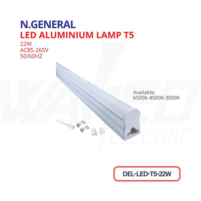 Led Aluminium  Lamp - T5 22W - N.GENERAL