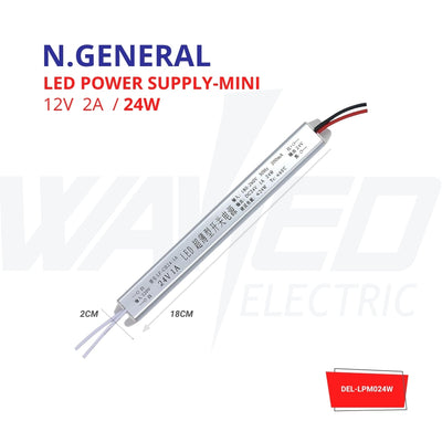 LED Power Supply - Mini - 12V / 2A / 24W -N.GENERAL