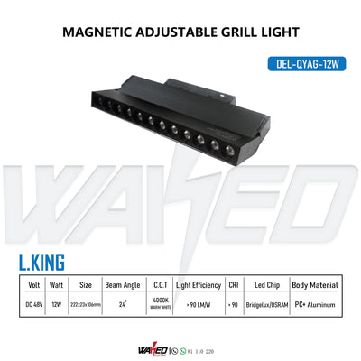MAGNETIC ADJUSTABLE GRILL LIGHT - 12W