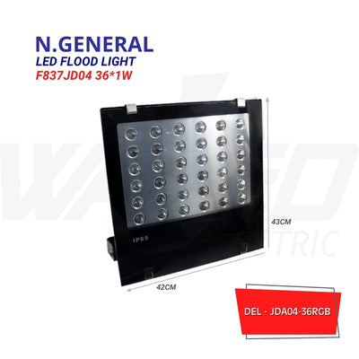 LED FLOOD LIGHT - 36W - RGB - N.GENERAL