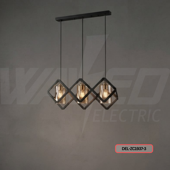DEL Modern 3-Light Geometric Pendant Chandelier