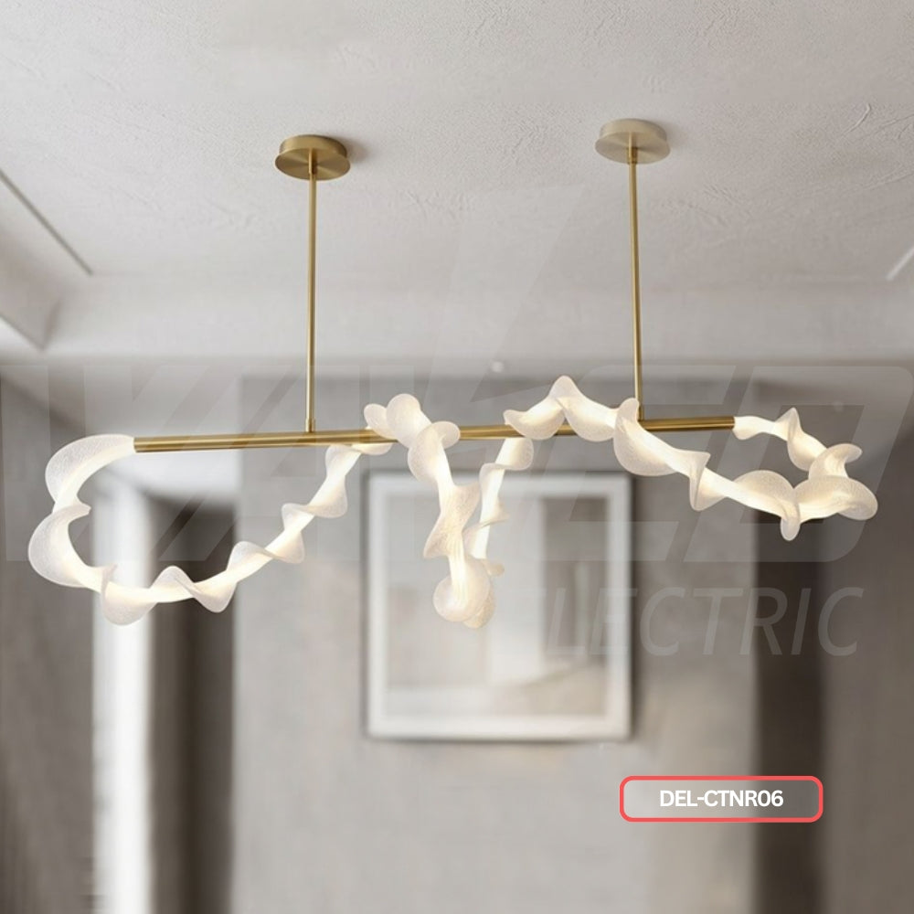 Twisted Wave Ribbon Chandelier