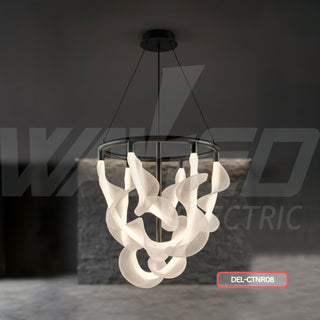 Cascading Wave Ribbon Chandelier