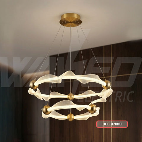 Tiered Halo Ribbon Chandelier