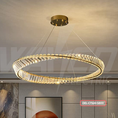 Grand Crystal Halo Chandelier