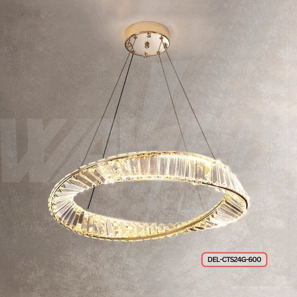 Crystal Halo Ring Chandelier