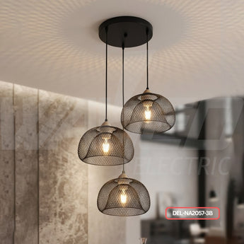 Vintage Mesh Pendant Triple Light - 2 colors
