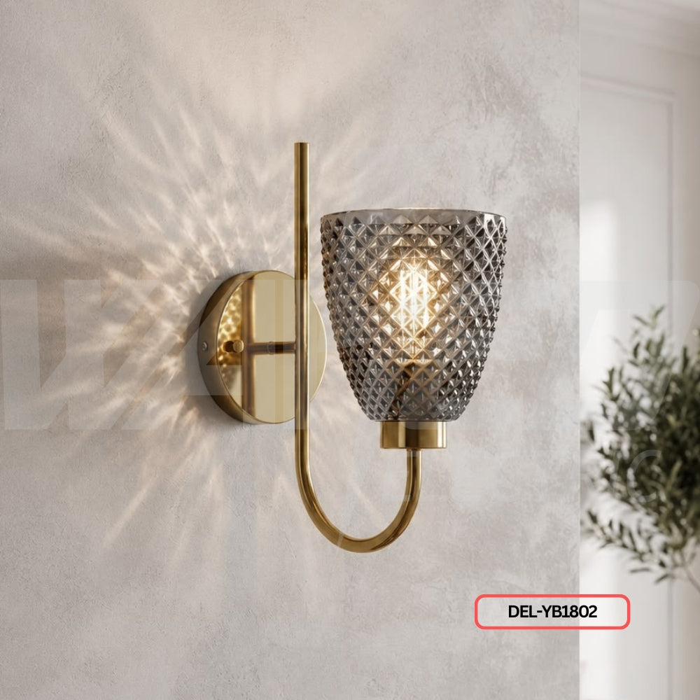 DEL Decorative Glass Wall Light – Gold