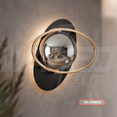 Modern LED Wall Light – Gold & Black