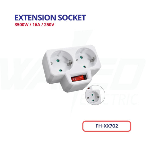 Thermal extension socket - Double Schuko